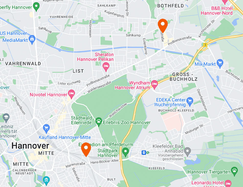 <strong>2x</strong> in Hannover